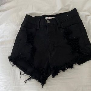 Black Jean shorts